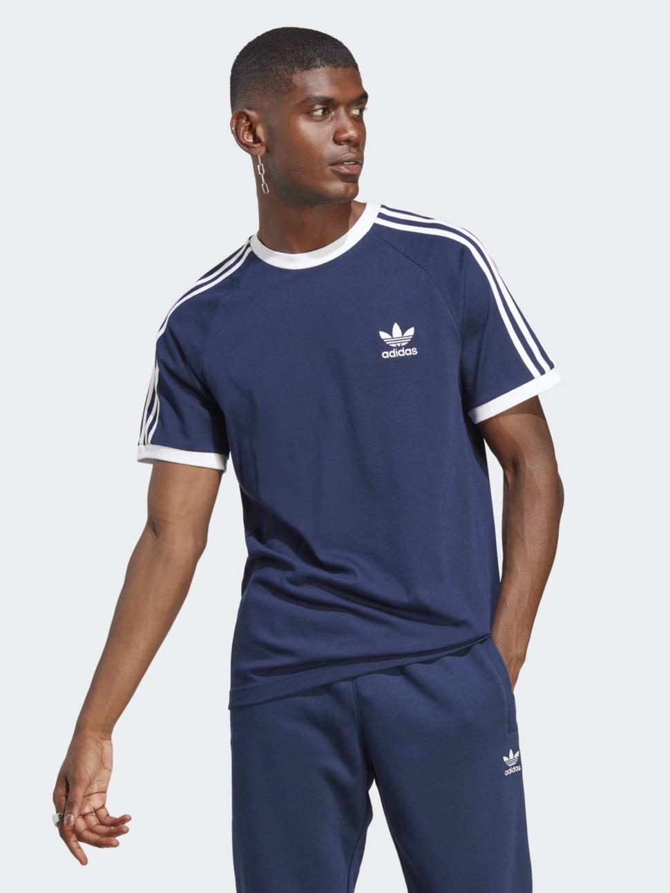 Футболка чоловіча Adidas 3-STRIPES TEE синя IA4850 — фото 2