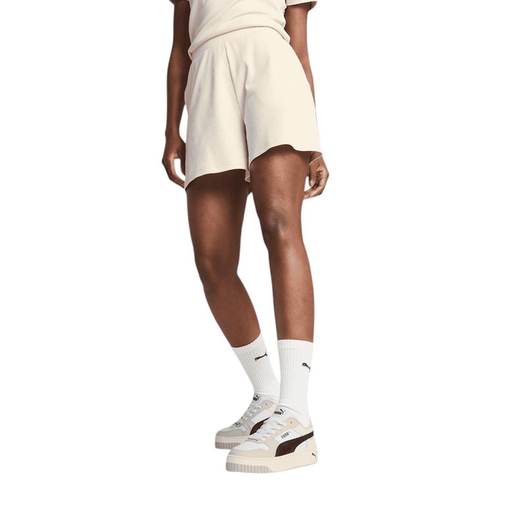 Шорты женские Puma ESS ELEVATED Shorts бежевые 68502687