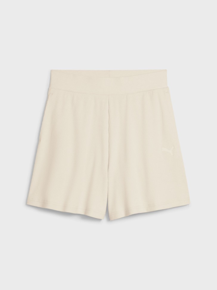 Шорти жіночі Puma ESS ELEVATED Shorts бежеві 68502687 изображение 5