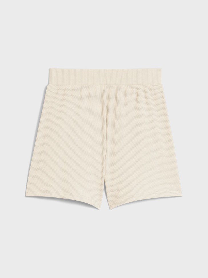 Шорти жіночі Puma ESS ELEVATED Shorts бежеві 68502687 изображение 6