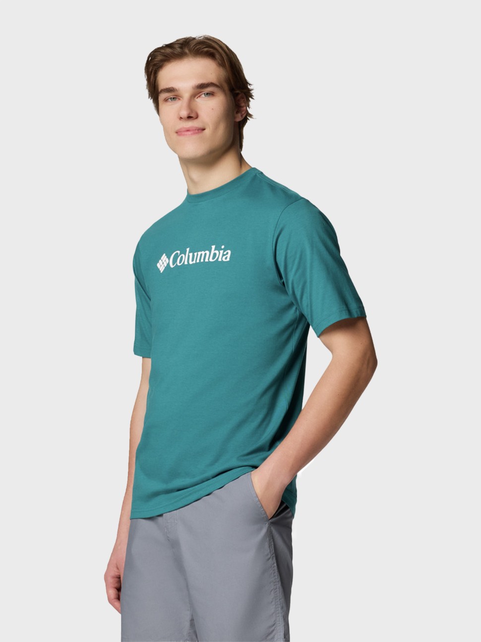Футболка чоловiча Columbia CSC Basic Logo™ Short Sleeve бірюзова 1680051-364 — фото 2