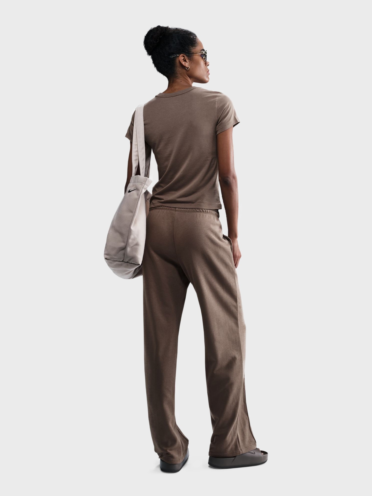 Футболка женская Nike W NSW NK CHLL KNT MD CRP коричневая FV5508-233 изображение 3