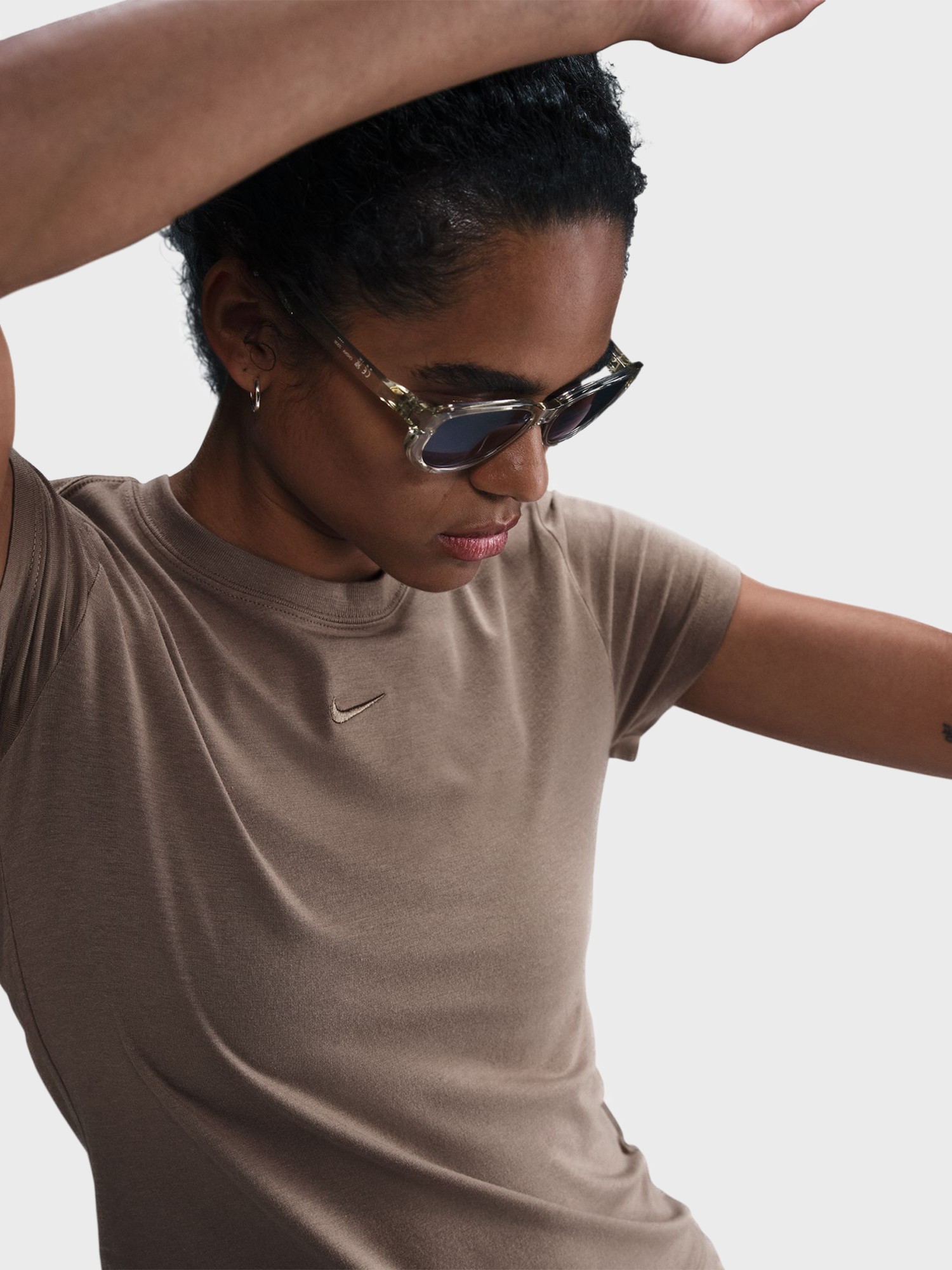 Футболка женская Nike W NSW NK CHLL KNT MD CRP коричневая FV5508-233 изображение 6