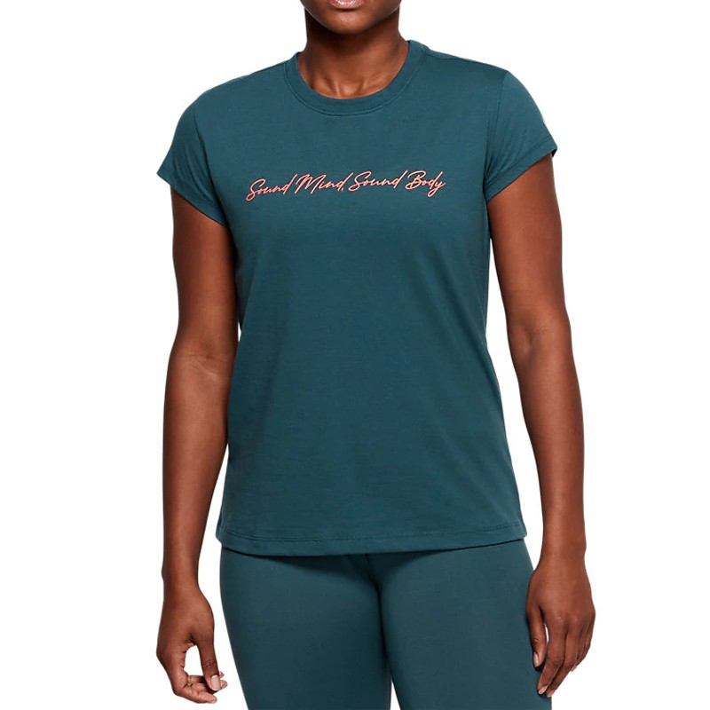 Футболка жіноча Asics Graphic Tee I зелена 2032B757-401  изображение 1