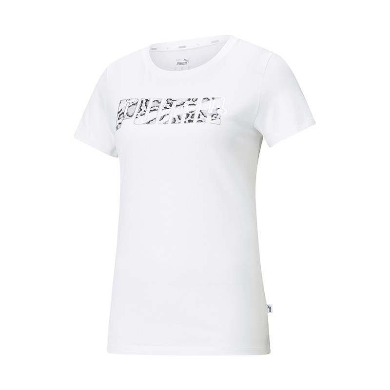 Футболка женская Puma Rebel Graphic Tee белая 58573652 изображение 1