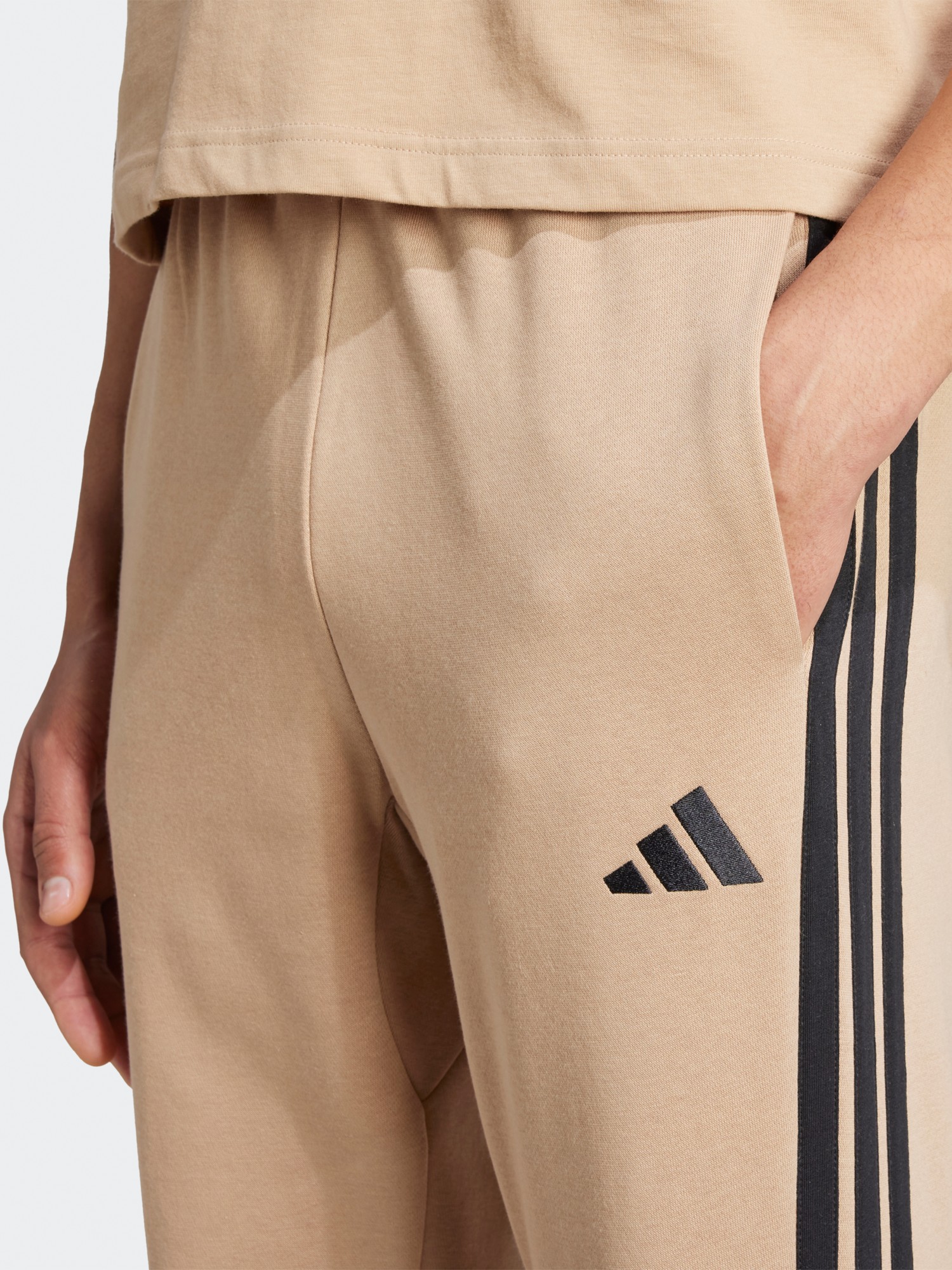 Брюки мужские Adidas M 3S FL TC PT бежевые JX0712 изображение 6