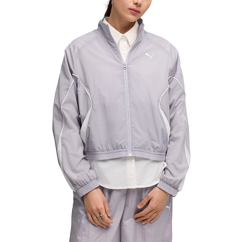 Ветровка женская Puma SPORT Relaxed Woven Full-Zip Jacket сиреневая 69186482