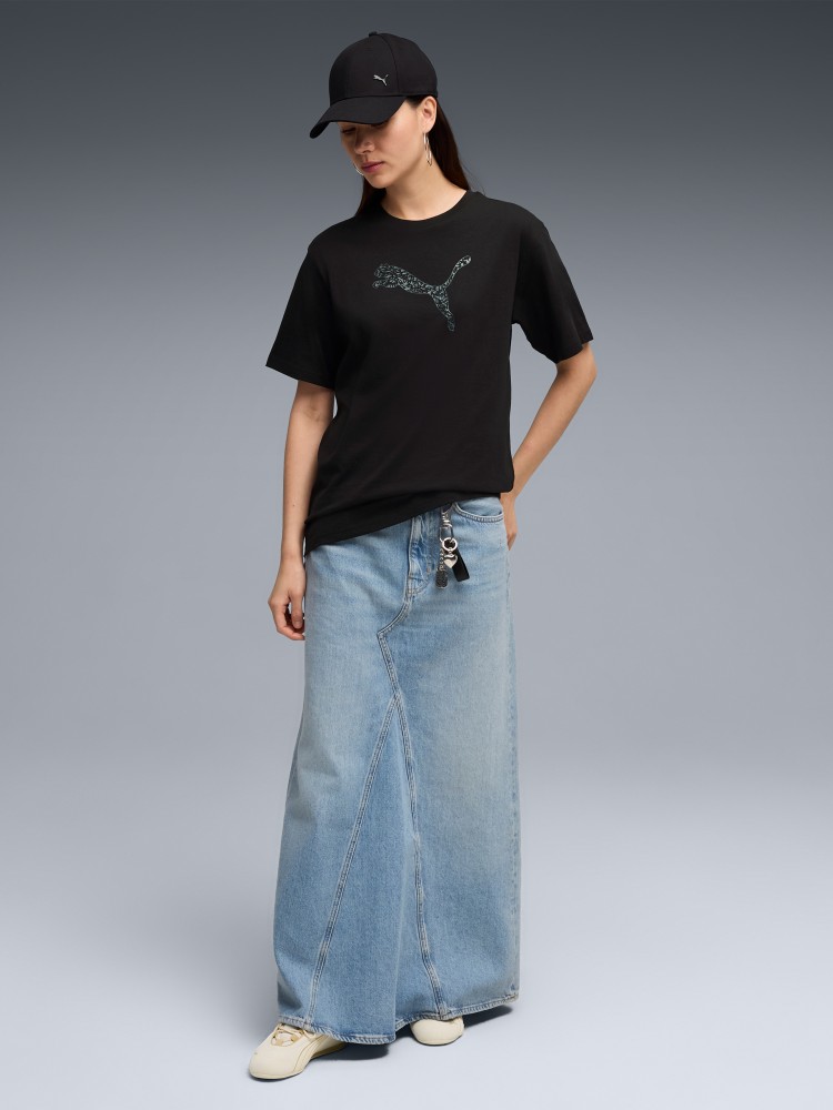 Футболка женская Puma HER Relaxed Graphic Tee черная 69188401 изображение 4