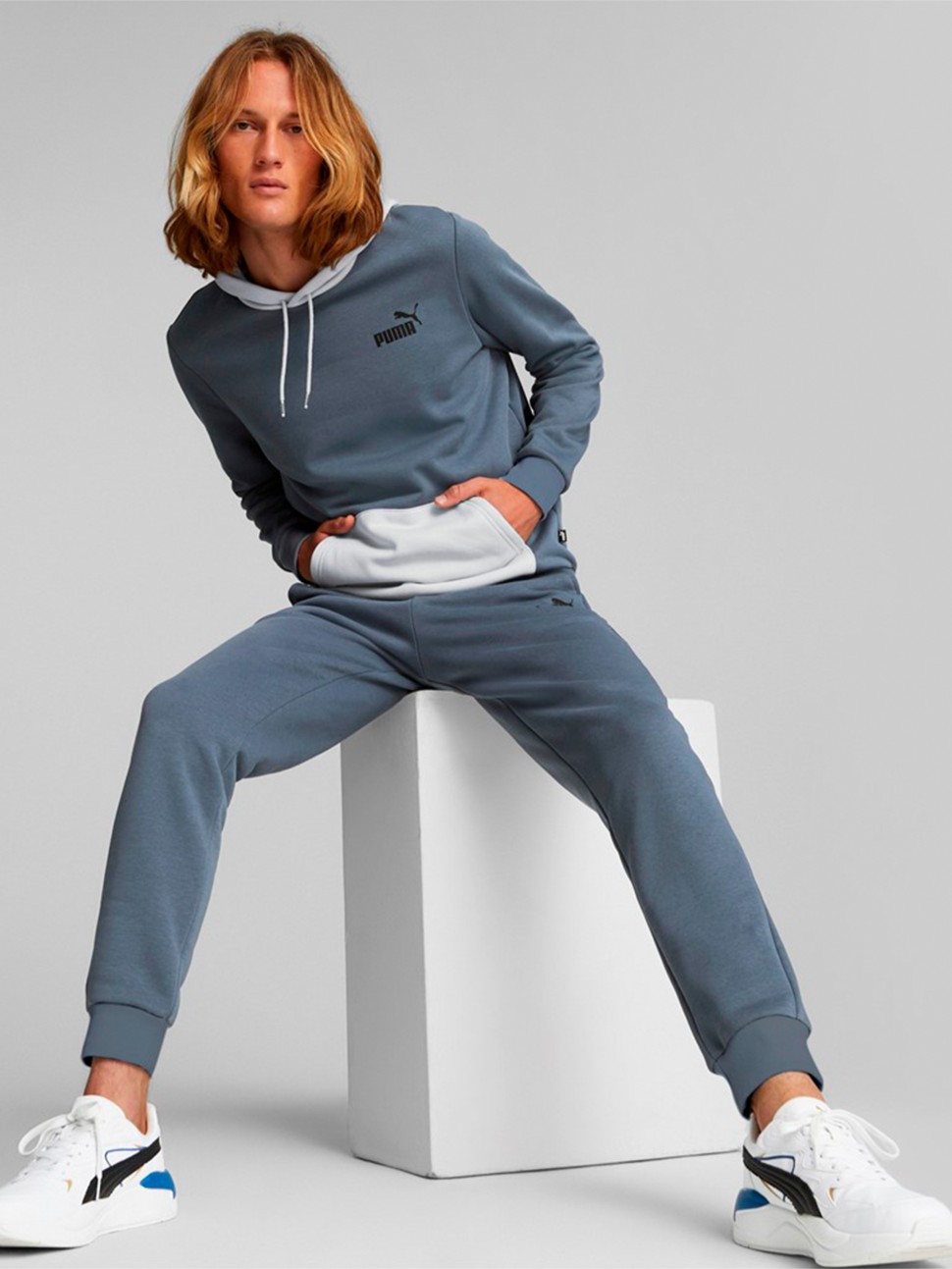 Костюм чоловічий Puma Hooded Tracksuit синій 67003418 — фото 2