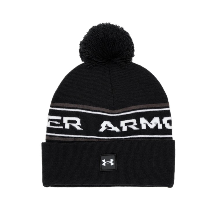 Шапка мужская Under Armour UA Men's Halftime Pom Beanie черная 1379985-001 изображение 1