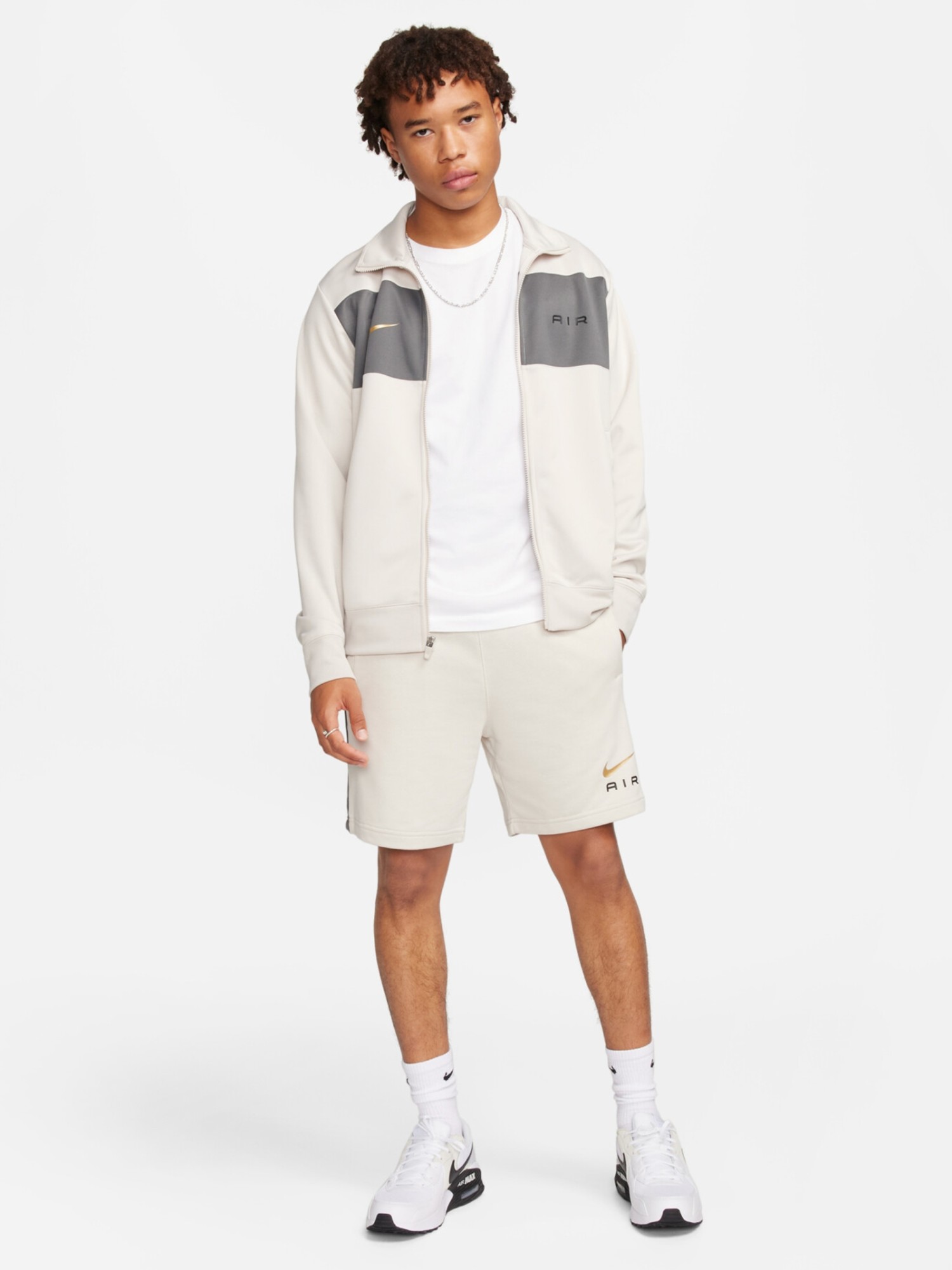 Шорти чоловічі Nike M NSW SW AIR SHORT FT бежеві FN7701-104 изображение 6