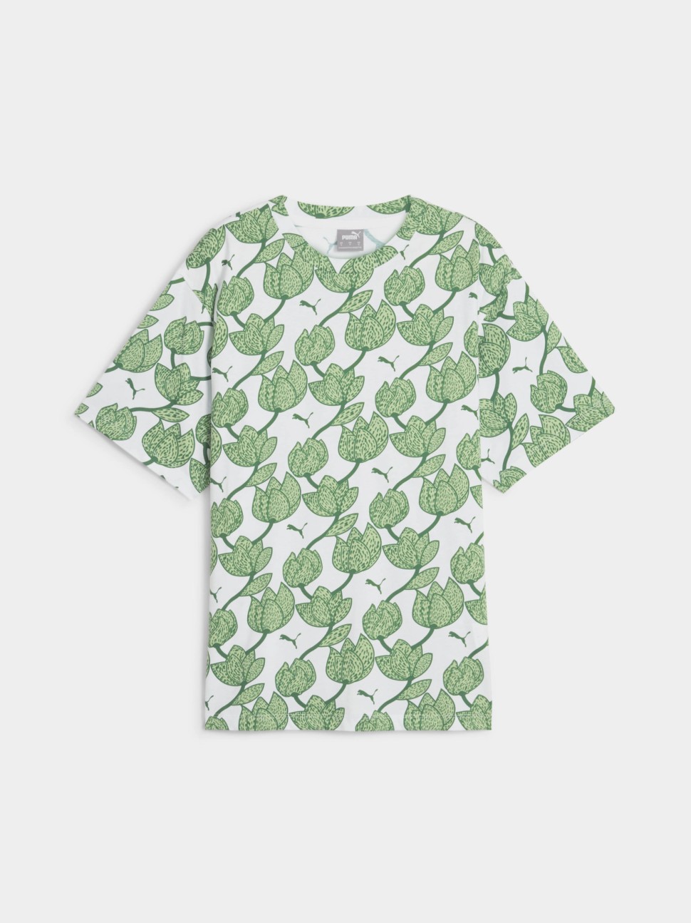 Футболка жіноча Puma ESS+ BLOSSOM AOP Tee зелена 67949386 — фото 2