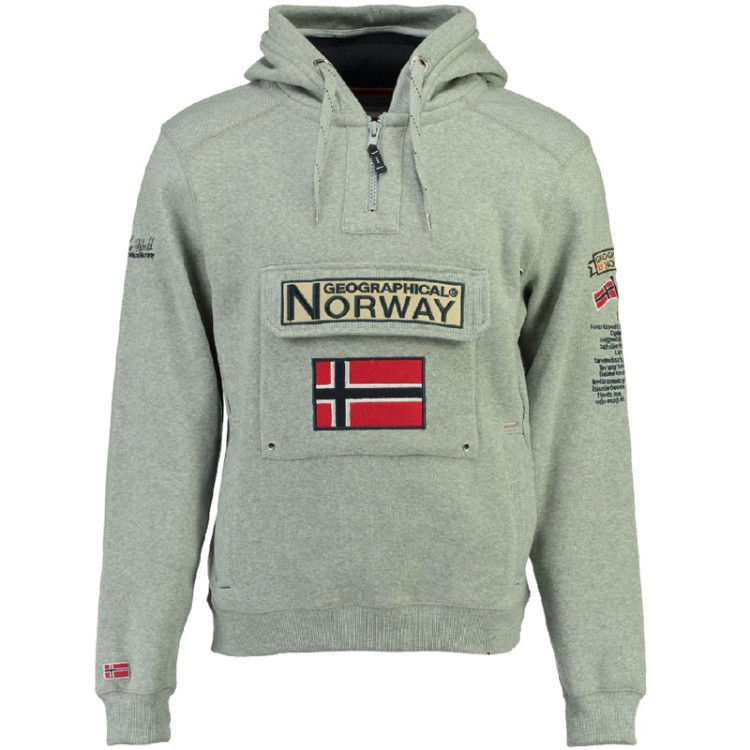 Толстовка чоловіча Geographical Norway сіра SR494H-011 изображение 1
