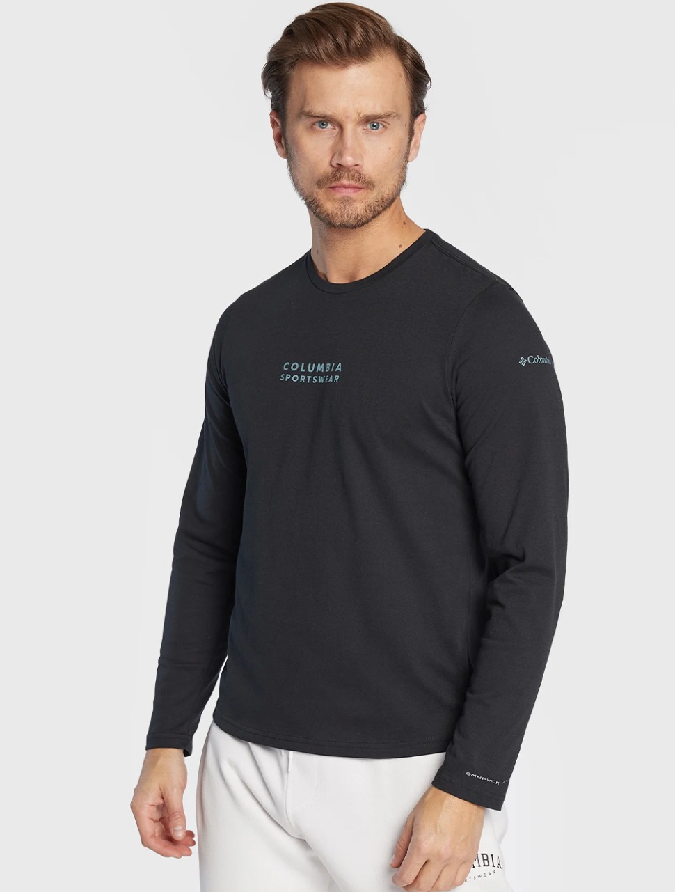 Лонгслів чоловічий Columbia CSC™ Seasonal Logo LS Tee сірий 2013541-025 — фото 2