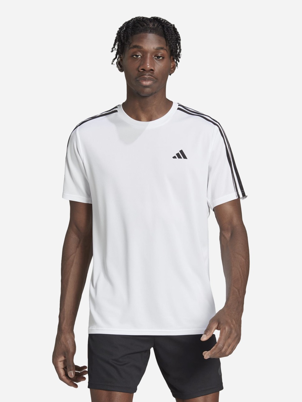 Футболка чоловіча Adidas TR-ES BASE 3S T біла IB8151 — фото 2