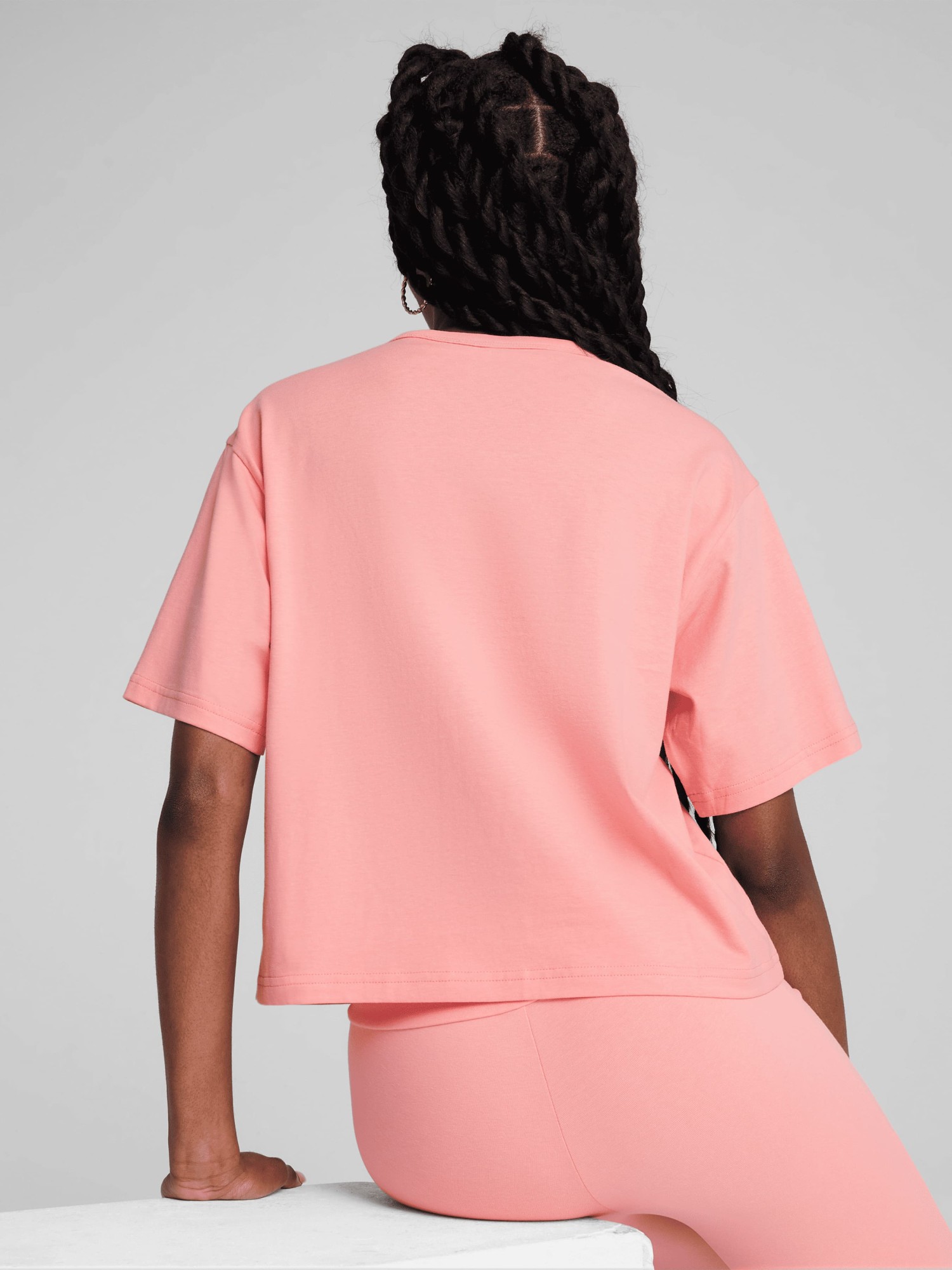 Футболка жіноча Puma PUMA CLASS Relaxed Crop Tee коралова 68503018 изображение 3