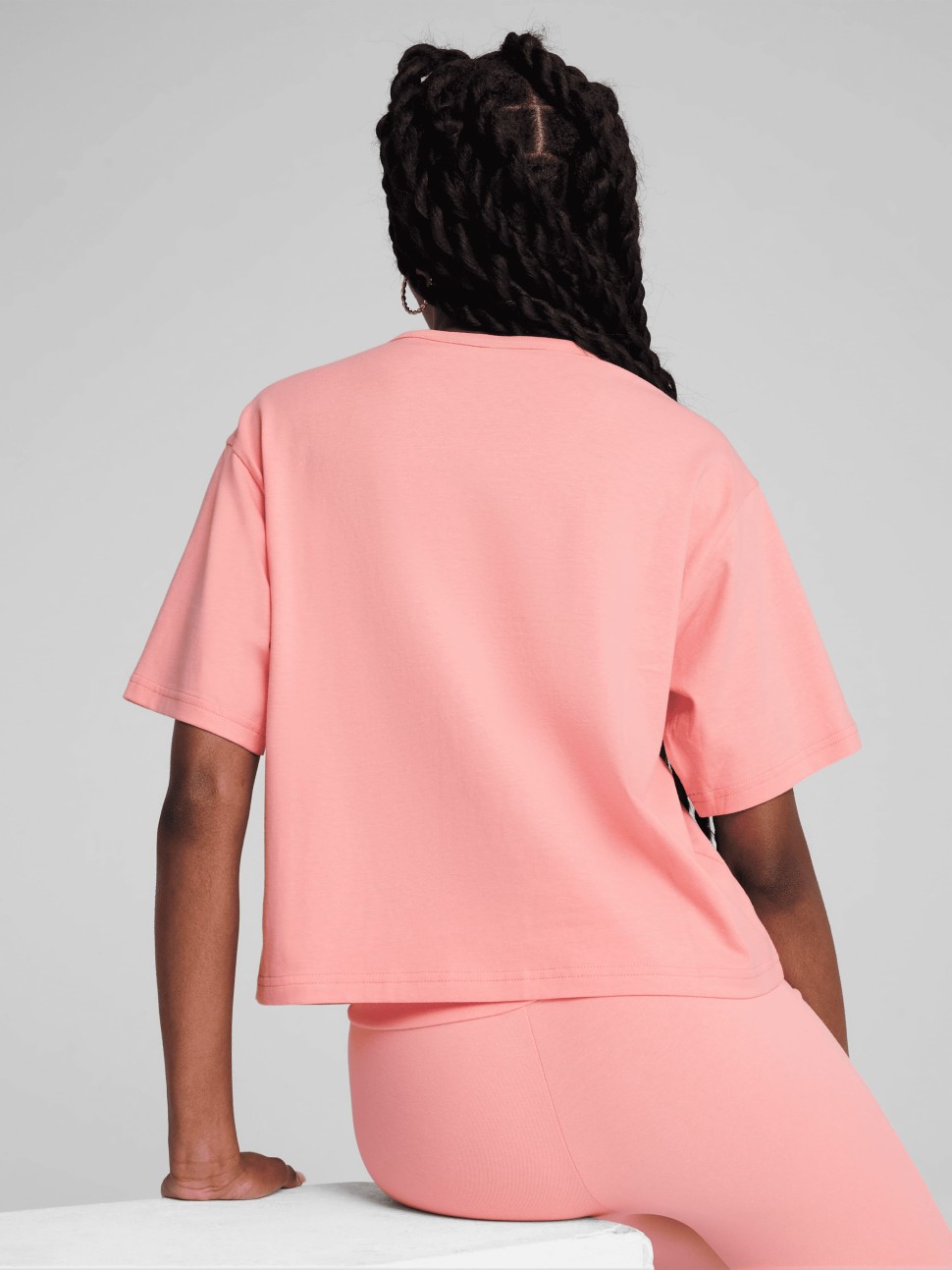 Футболка жіноча Puma CLASS Relaxed Crop Tee коралова 68503018 — фото 3