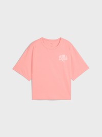 Футболка женская Puma PUMA CLASS Relaxed Crop Tee коралловая 68503018 изображение 5
