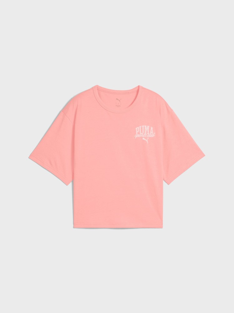 Футболка женская Puma PUMA CLASS Relaxed Crop Tee коралловая 68503018 изображение 5