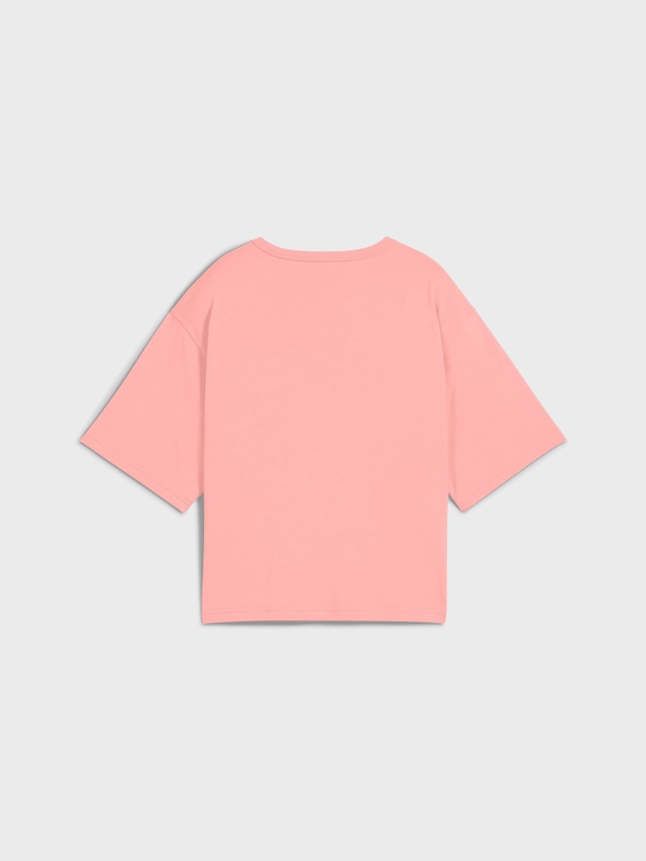 Футболка женская Puma PUMA CLASS Relaxed Crop Tee коралловая 68503018 изображение 6