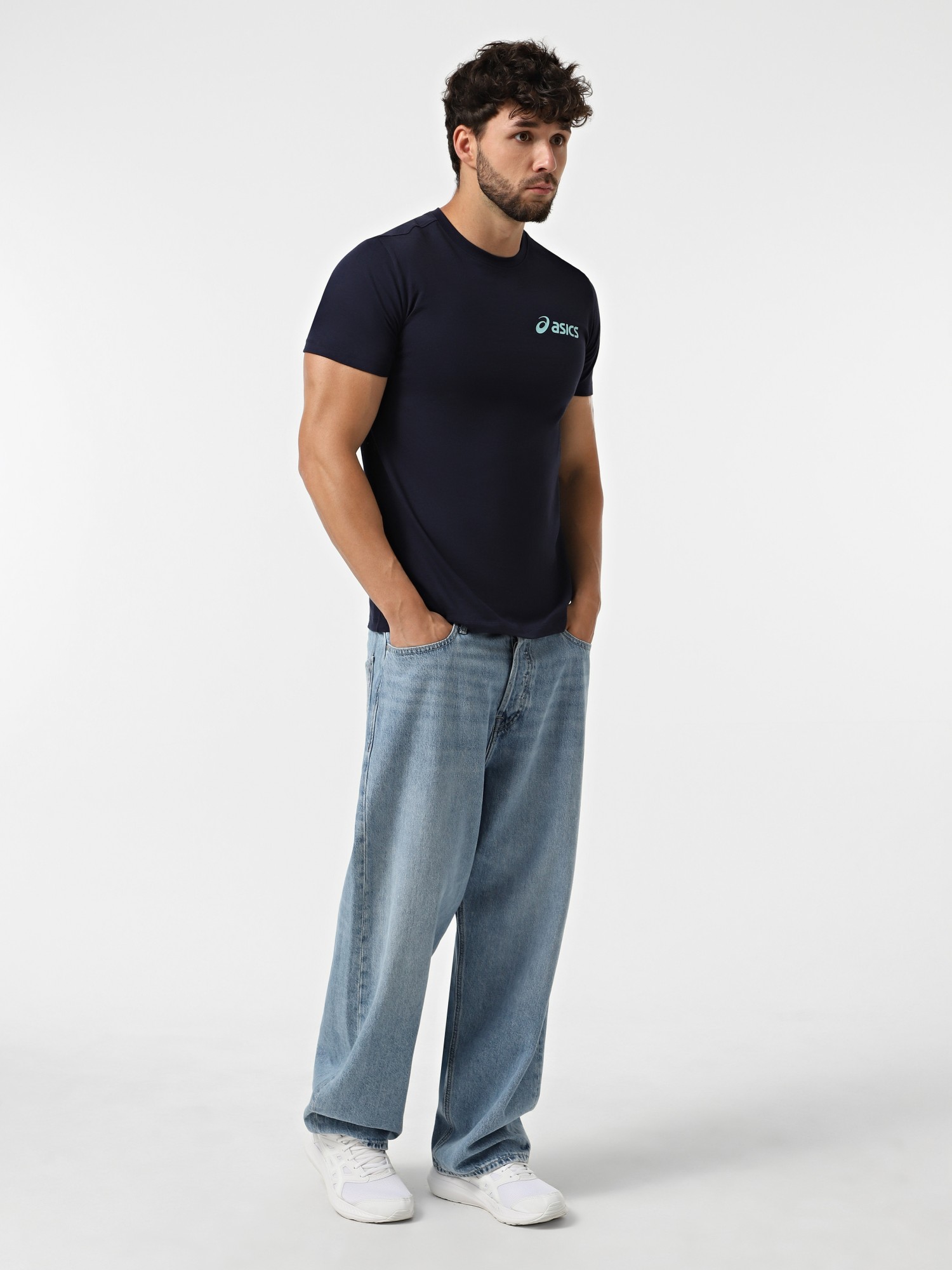 Футболка чоловіча Asics ASICS CHEST LOGO SS TEE темно-синя 2031E659-404 изображение 6