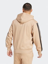 Толстовка чоловіча Adidas M 3S FL FZ HD мокко JX0745 изображение 3
