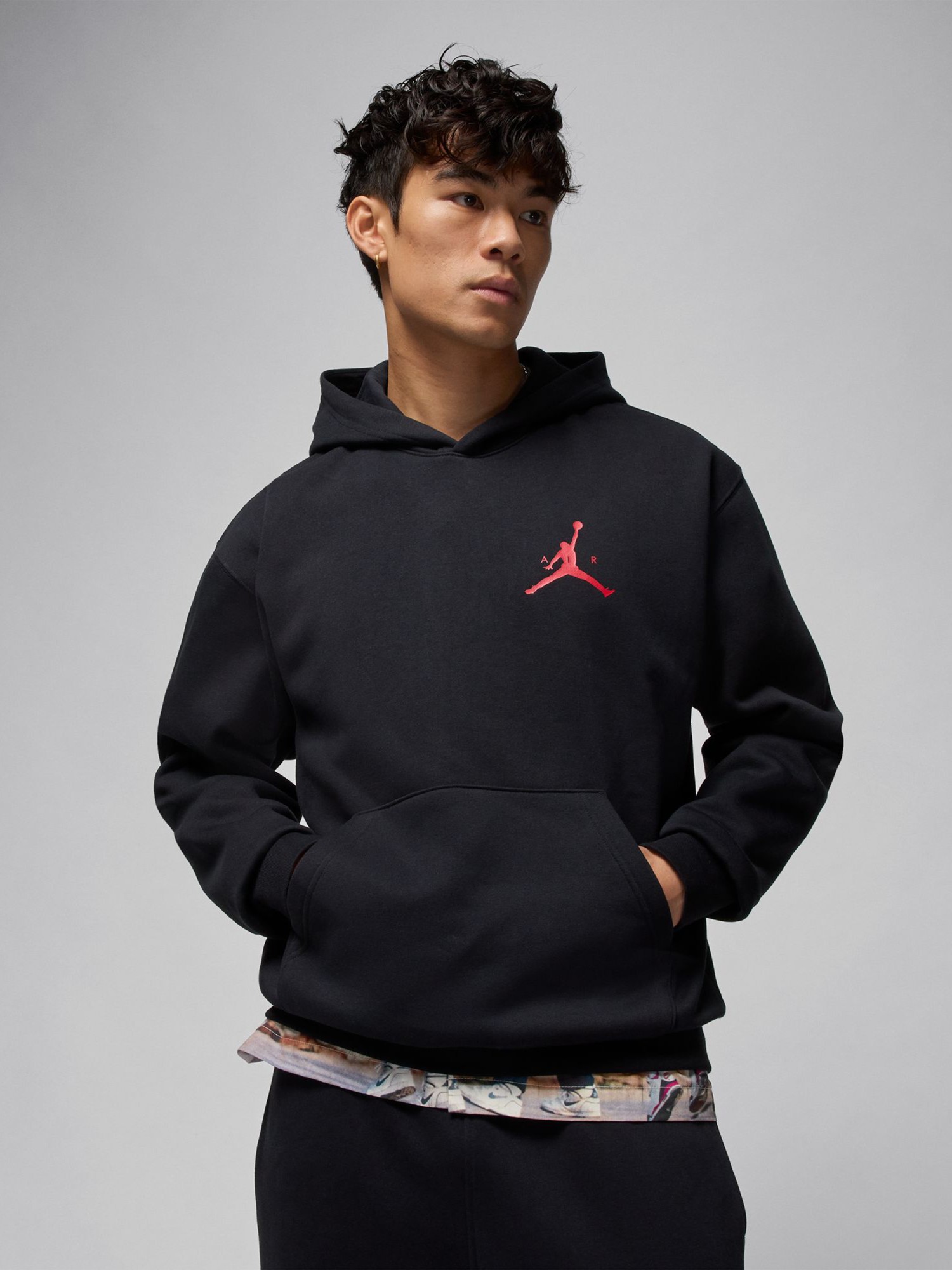 Толстовка мужская Nike M J JUMPMAN FLC PO черная IM9795-010 изображение 2