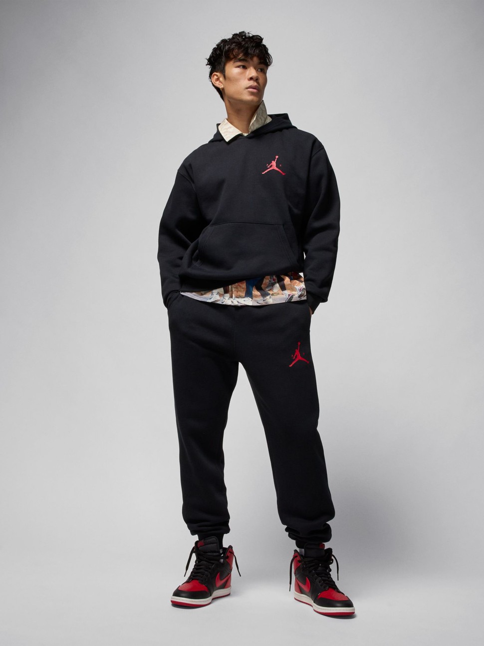 Толстовка чоловіча Nike M J JUMPMAN FLC PO чорна IM9795-010 — фото 7