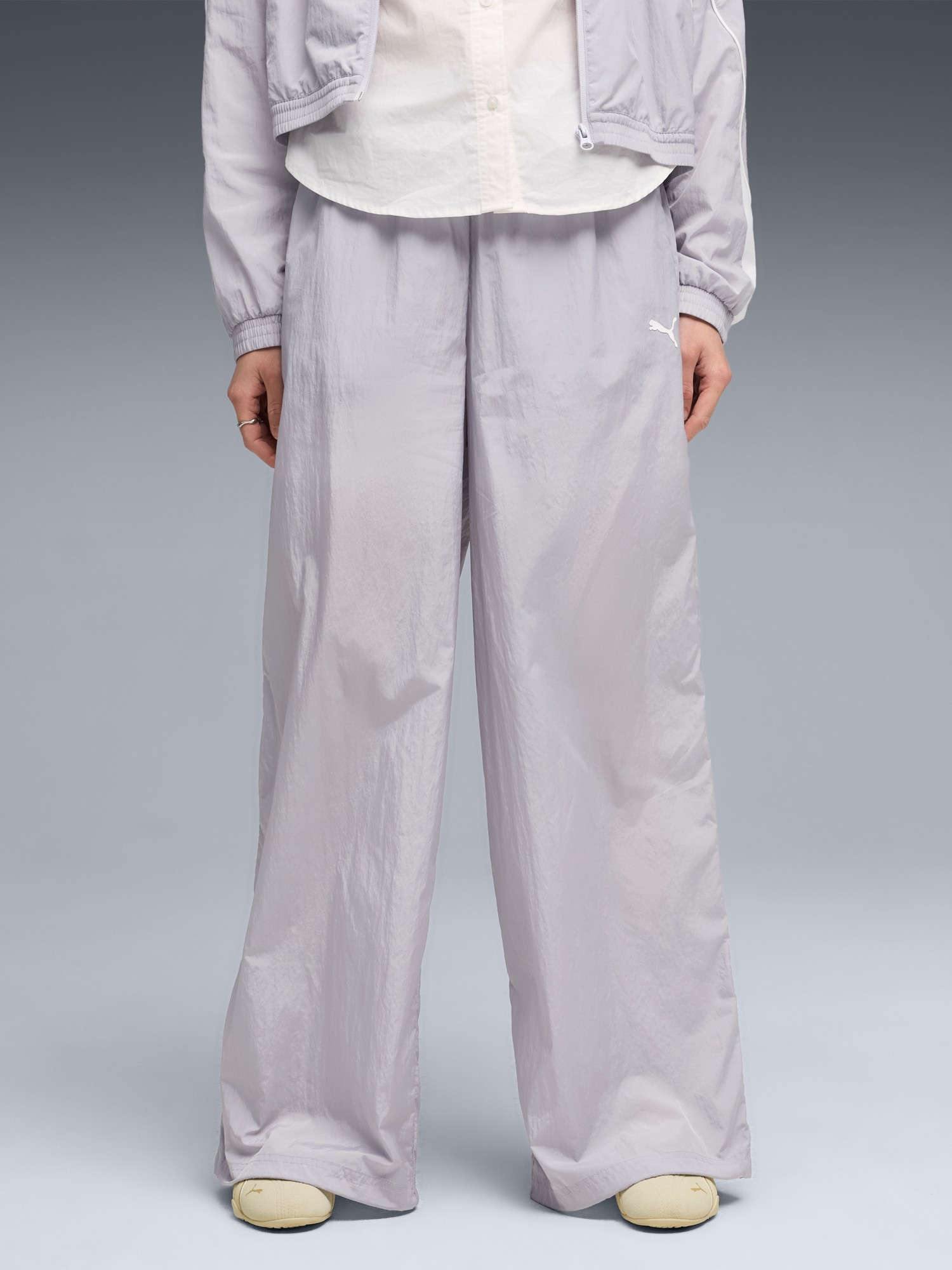 Брюки женские Puma SPORT Relaxed Woven Pants op сиреневые 69186582 изображение 2