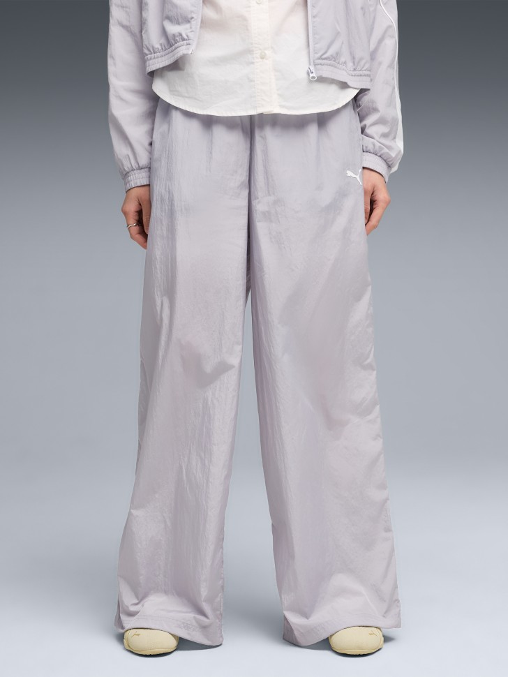 Брюки женские Puma SPORT Relaxed Woven Pants op сиреневые 69186582 изображение 2