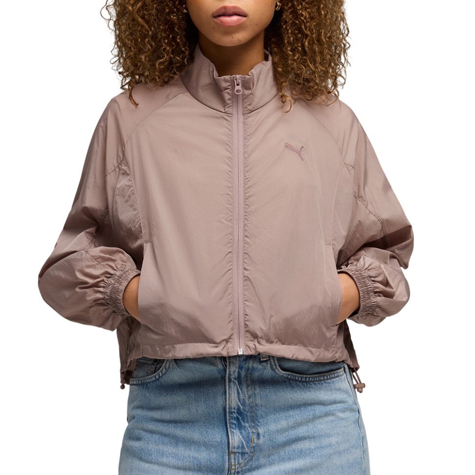 Вітрівка жіноча Puma HER Relaxed Full-Zip Woven Jacket мокко 69188788 — фото 1
