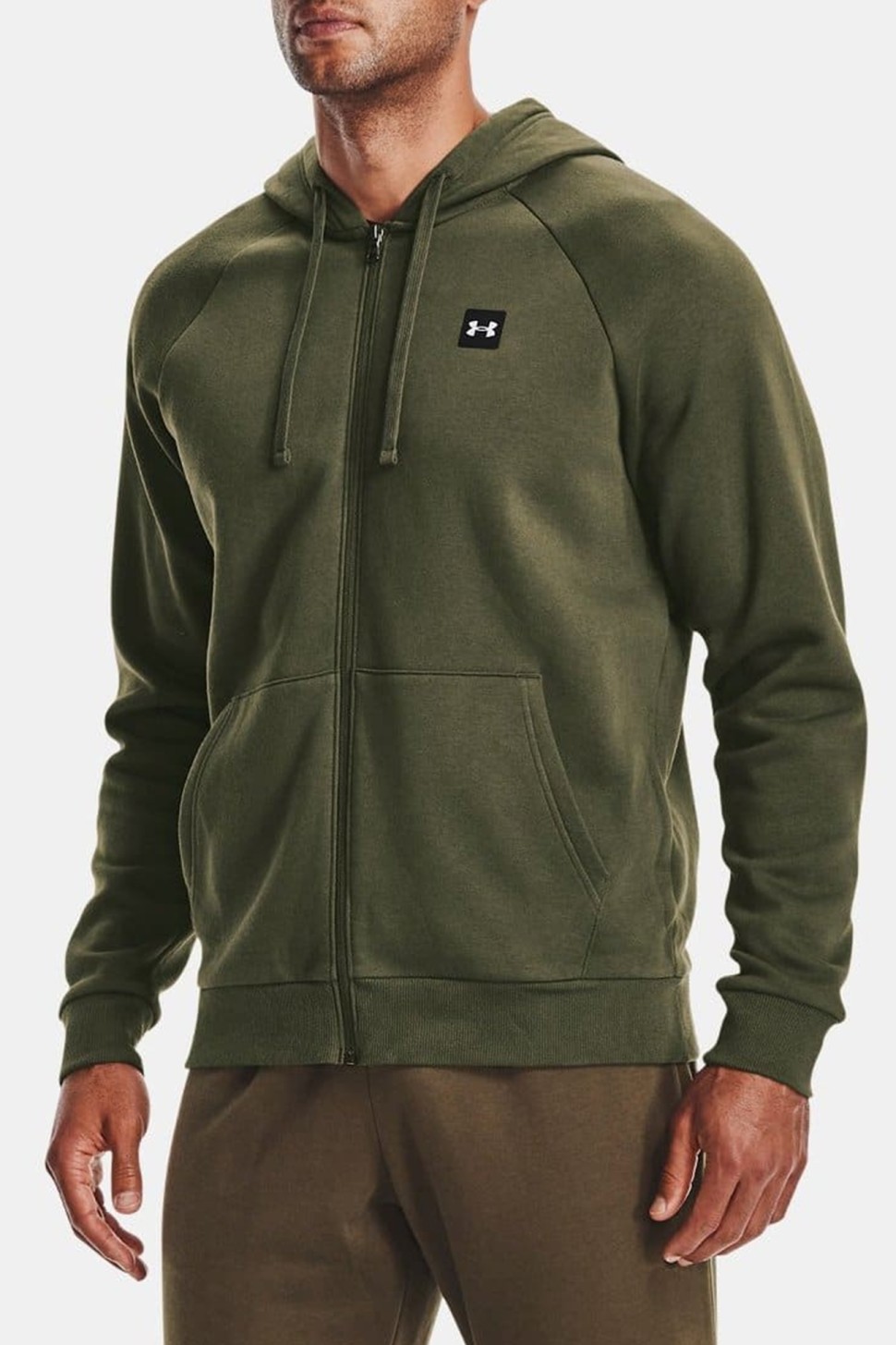 Толстовка чоловіча Under Armour Ua Rival Fleece Fz Hoodie зелена 1357111-390 — фото 3