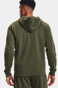 Толстовка чоловіча Under Armour Ua Rival Fleece Fz Hoodie зелена 1357111-390 изображение 4