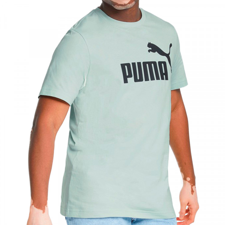Футболка мужская Puma Ess Logo Tee голубая 58666762 изображение 1