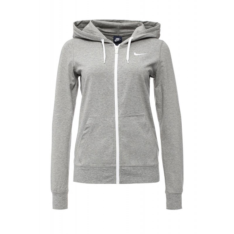 Толстовка женская Nike JERSEY FZ серая 614829-066 изображение 2