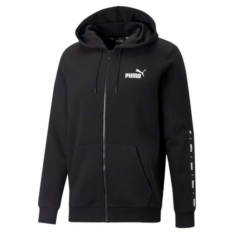 Толстовка чоловіча Puma ESS+ Tape Full-Zip Hoodie чорна 67027001 изображение 1