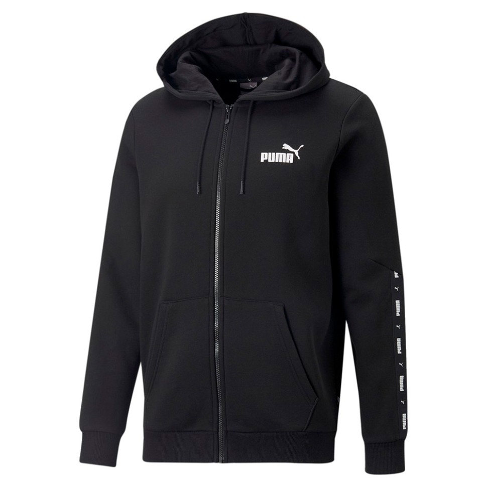Толстовка чоловіча Puma ESS+ Tape Full-Zip Hoodie чорна 67027001 изображение 1