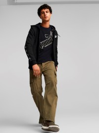 Толстовка чоловіча Puma ESS+ Tape Full-Zip Hoodie чорна 67027001 изображение 5