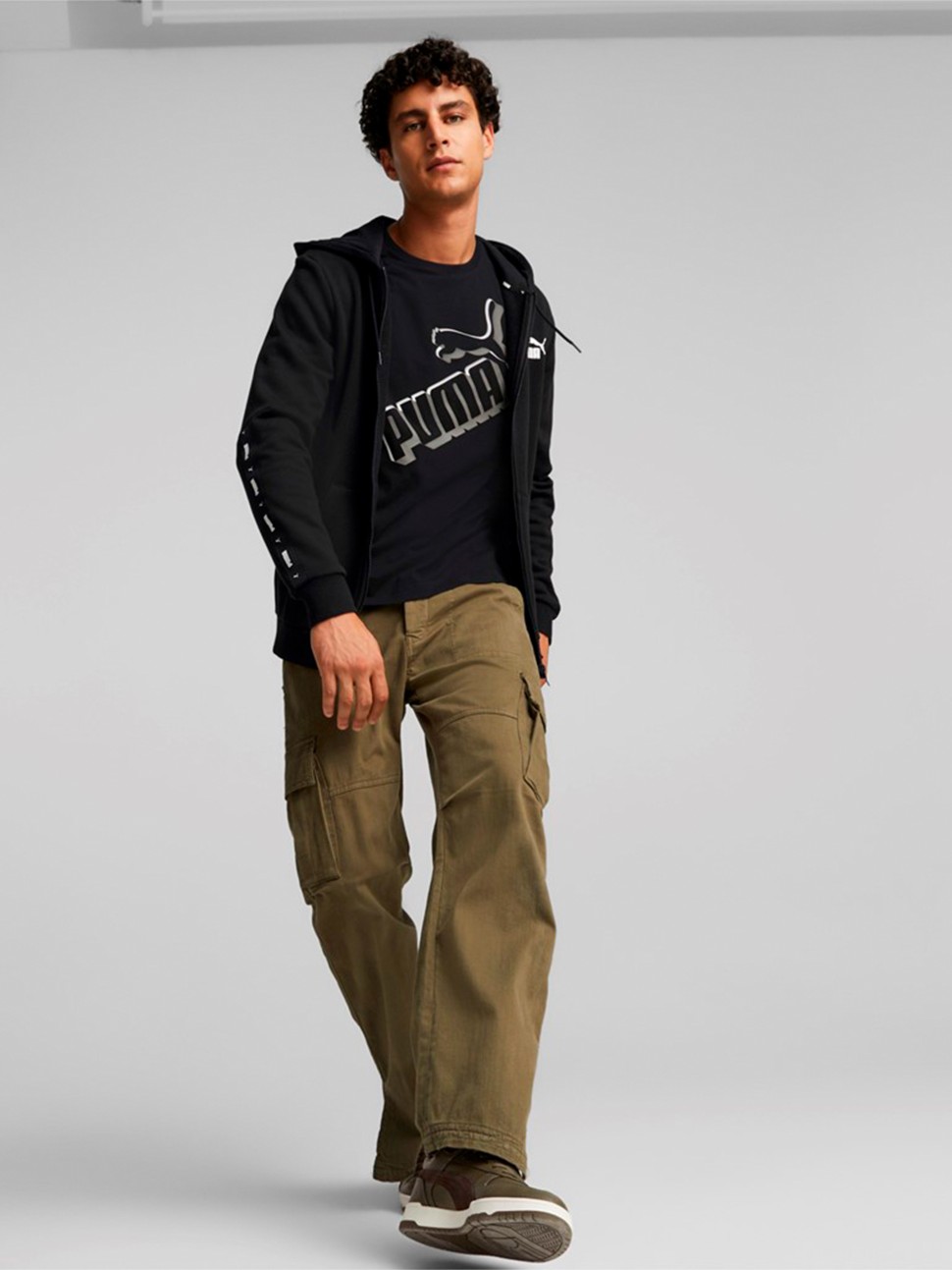 Толстовка чоловіча Puma ESS+ Tape Full-Zip Hoodie чорна 67027001 — фото 5