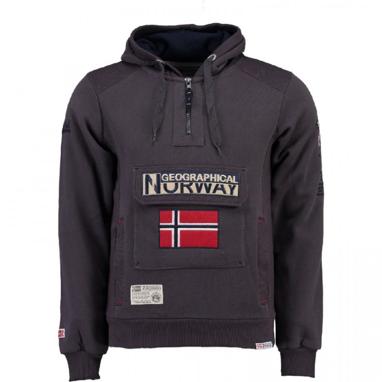 Толстовка мужская Geographical Norway серая SR494H-020