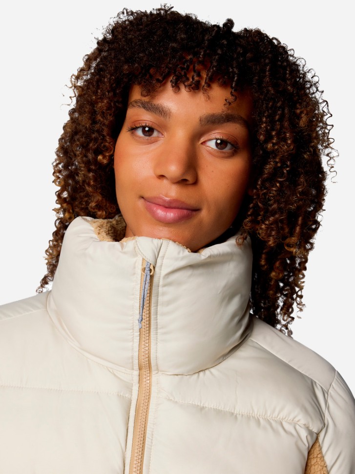 Куртка женская Columbia LEADBETTER POINT™ II SHERPA HYBRID бежевая 2085601-278 изображение 2