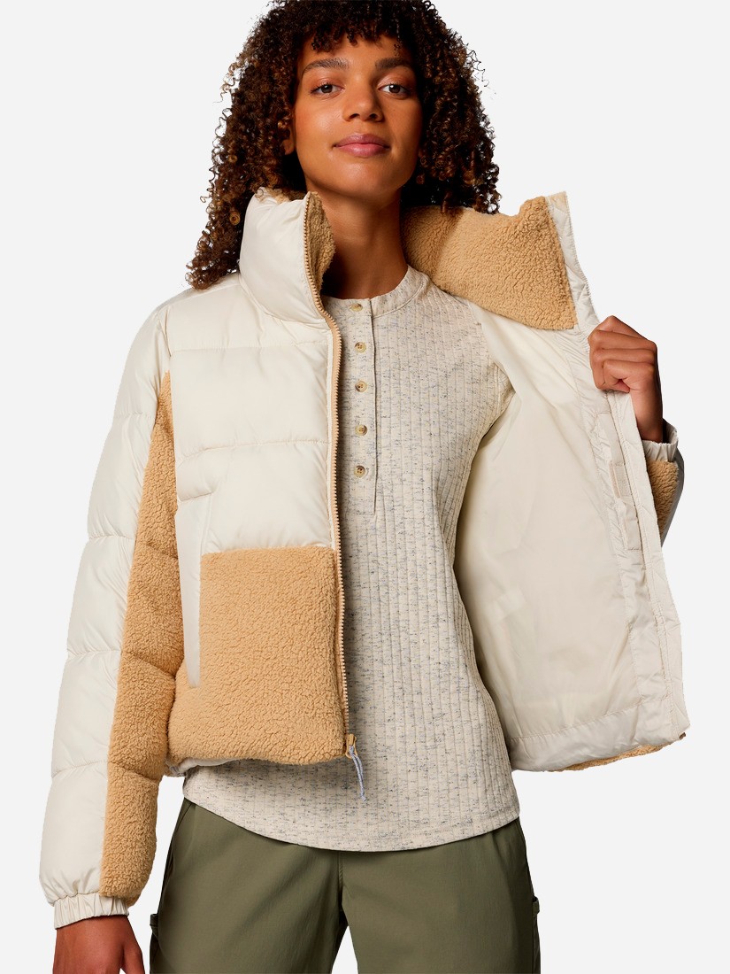 Куртка женская Columbia LEADBETTER POINT™ II SHERPA HYBRID бежевая 2085601-278 изображение 3