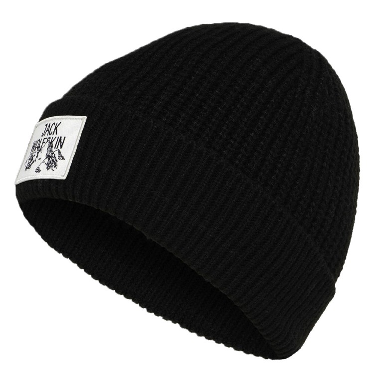 Шапка Jack Wolfskin BADGE BEANIE черная A61610-6000