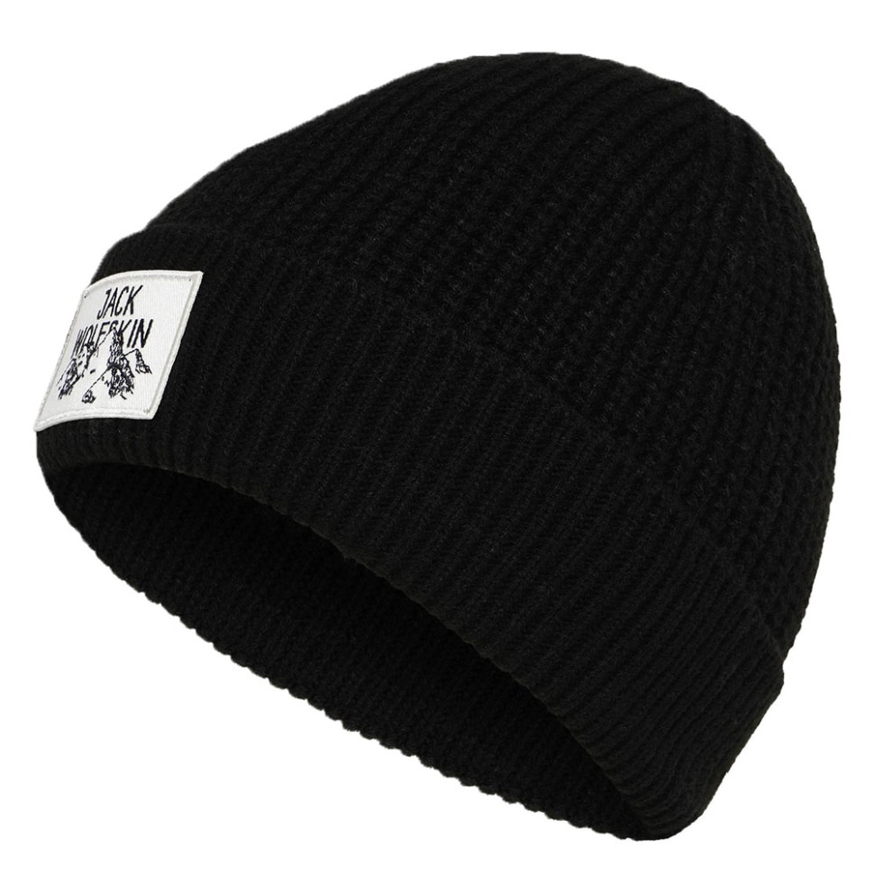 Шапка Jack Wolfskin BADGE BEANIE чорна A61610-6000 изображение 1
