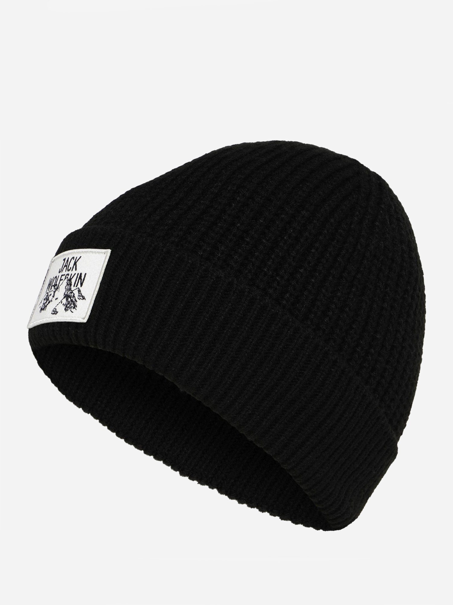 Шапка Jack Wolfskin BADGE BEANIE черная A61610-6000 изображение 2