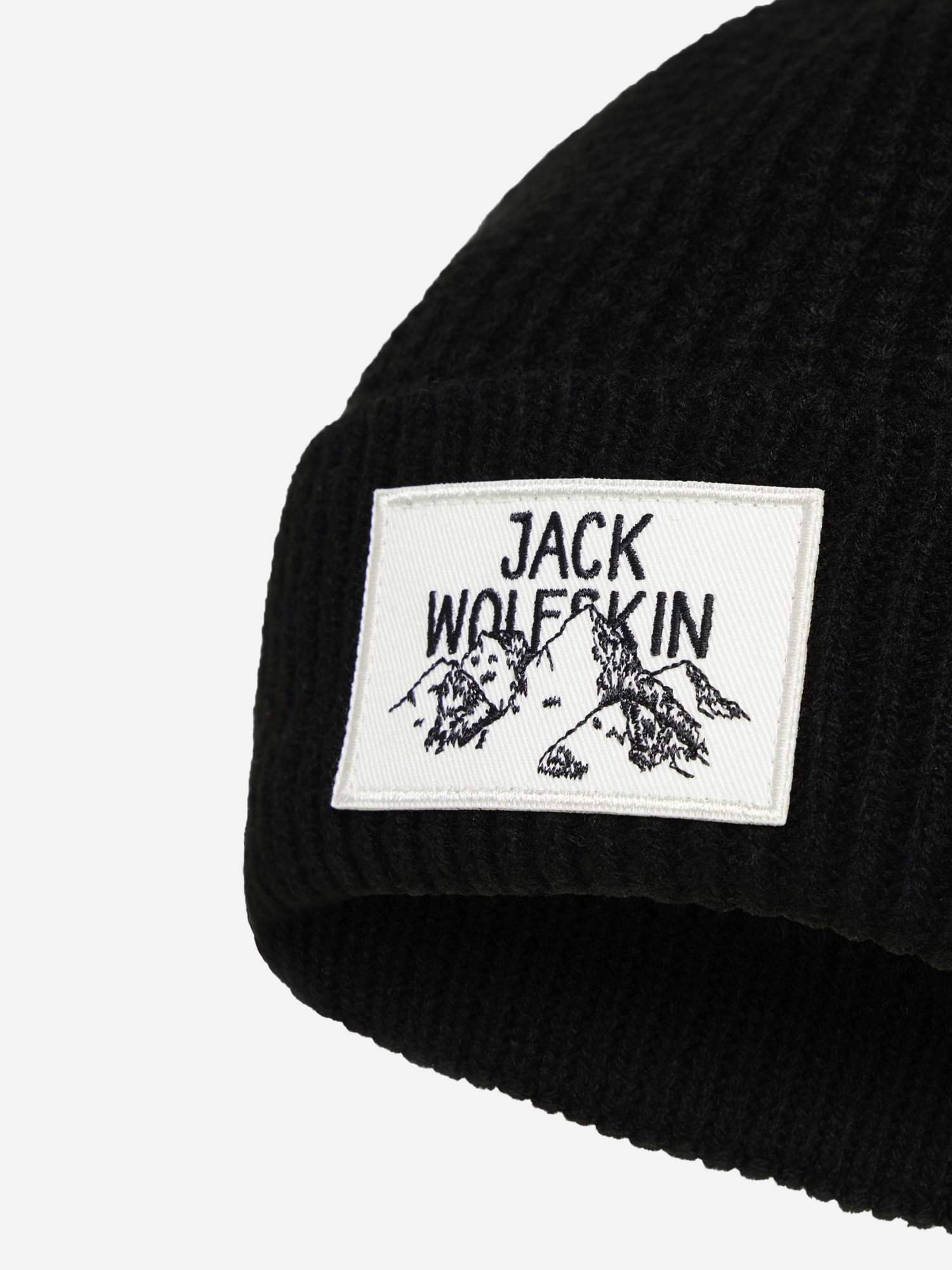 Шапка Jack Wolfskin BADGE BEANIE черная A61610-6000 изображение 3