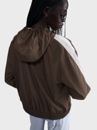Толстовка жіноча Nike W NSW ESSNTL UV WVN JKT HD коричнева FV6298-004 изображение 3