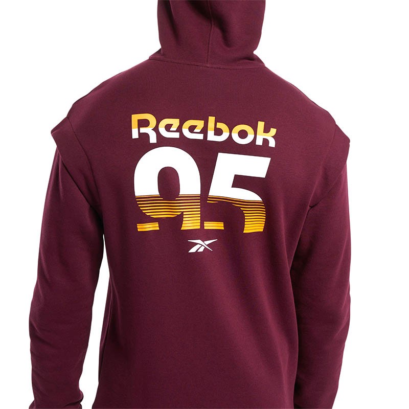 Толстовка чоловіча Reebok Myt бордова FS8472 — фото 2