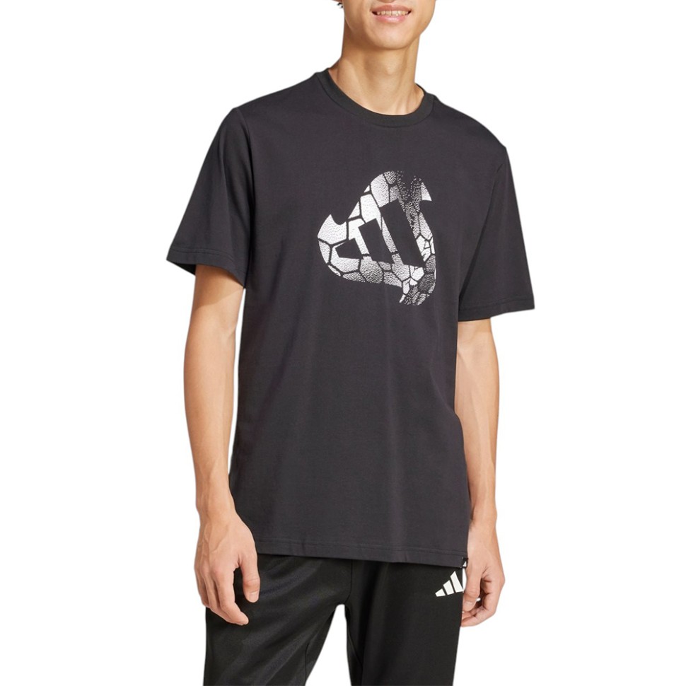 Футболка чоловіча Adidas M C HOT Q1 TEE чорна JI6787 — фото 1