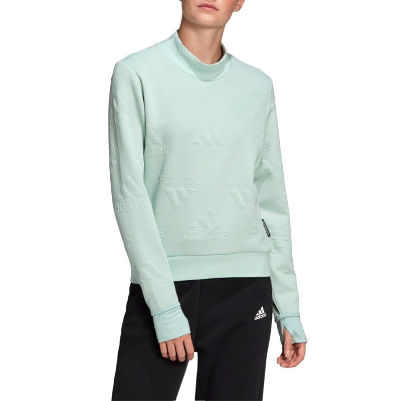 Толстовка жіноча Adidas Aeroready Logo блакитна FR5118 — фото 2 — Sport City Толстовка жіноча Adidas Aeroready Logo блакитна FR5118 — фото 2